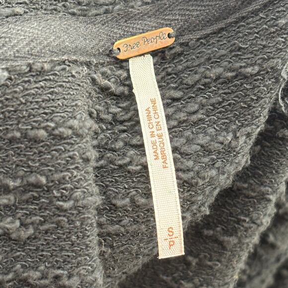 Free People Black In The Loop Waterfall Cardigan Sweater - Picture 11 of 12